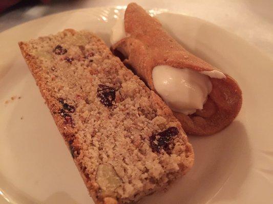 Biscotti and cannoli- good