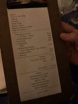 Forced gratuity on a 4 person table