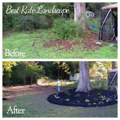 This is another side pic of the backyard oasis. We do clean ups and curb appeal designs also!!