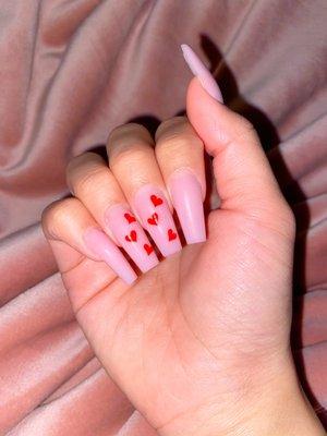 Valentines nails by David