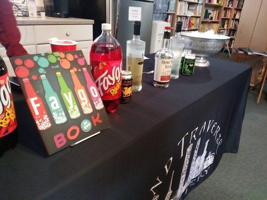 Grand Traverse Distillery's Angie Jackson adds spirit tho the Author Hop