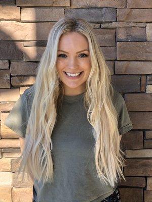 Need some tape-in extensions??? No problem I have you covered! This babe is wearing 24inches!