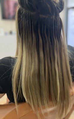 uneven/cut hair extensions that should have been 22"