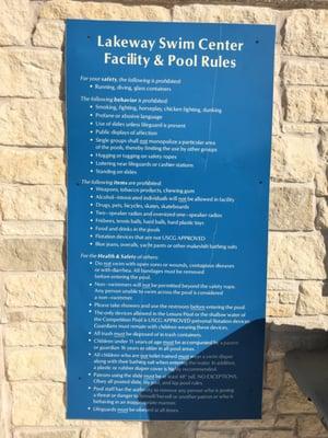 Pool rules