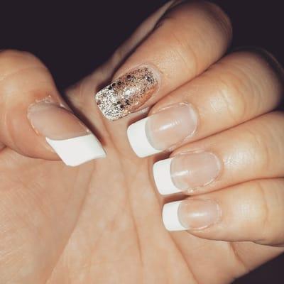 Accrylic Nail with French tip..