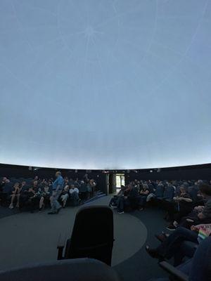 Inside the planetarium, 35 feet high