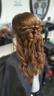 We love prom season! Half-updo by our Junior Stylist Jamie