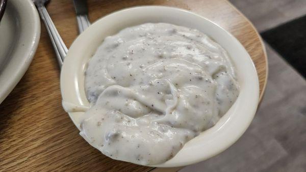 The sausage gravy is pretty good.