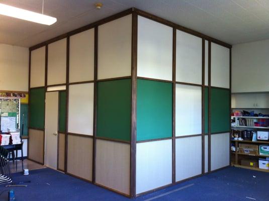 Modular wall system for school office