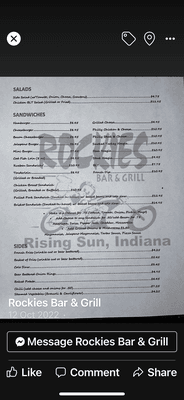 Updated menu 1-7-23
 P2