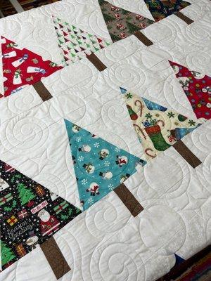 Cute trees, Christmas quilt