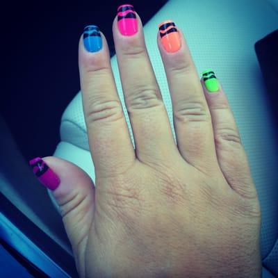 back to school crayon nails done by Heidi!