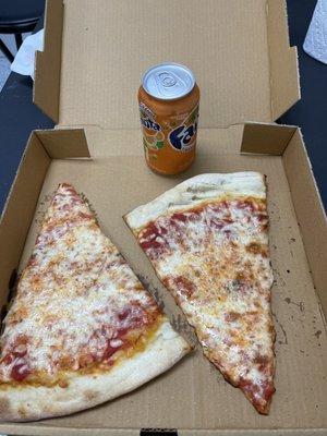 Lunch special: 2 slices of pizza and a soda