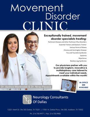 Our Parkinson's & Movement Disorder specialists, Dr. Aashoo Mentreddi & Dr. Nirav Pavasia.