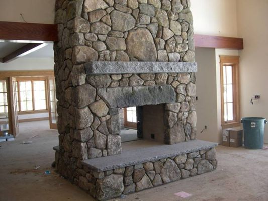 Stone fireplace we did five six years ago we work on all types of fireplaces veneer Stone gas wood oil