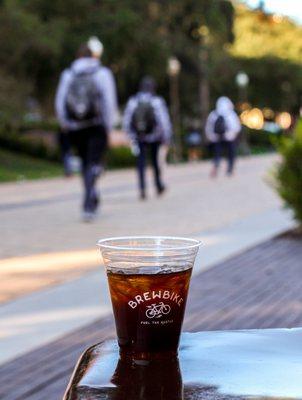 BrewBike coffee on campus.