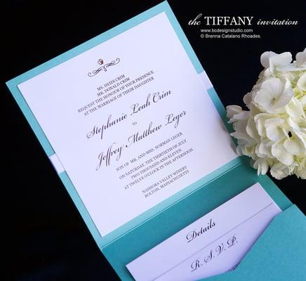 Our popular Tiffany invitation.