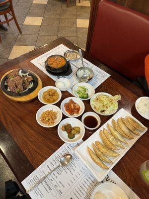 Mandu, Galbi, Kimchi Stew