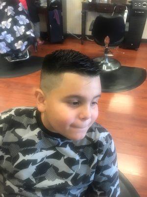 My son loved it he hates hair cuts but Raquel was fast and efficient very gentle and she did a great cut