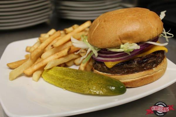 Can't go wrong with a burger and fries...