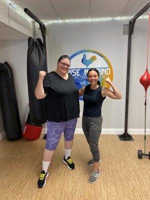 After workout picture with the owner Justyna inside the gym.