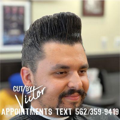 Cut by Victor text for appointment 562/359-9419