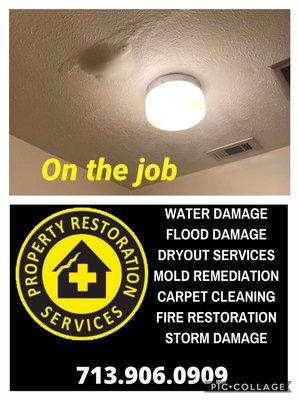 24/7 support. This was a new water damage service call