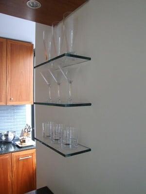 Floating shelves.