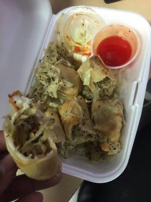 Way to much pepper in the cabbage, and way to much cabbage too I had to look for the meat to make sure they got my order right