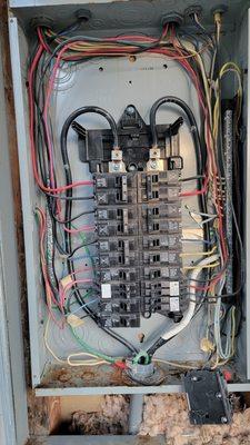 Customer wanted 
  her panel to be  reorganize