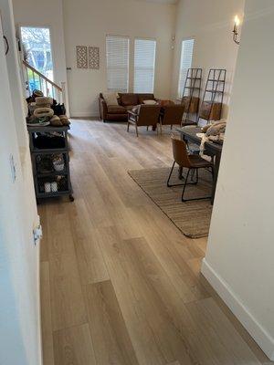 Newly installed LVP/SPC flooring