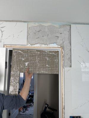 Tile falling off