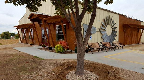 The front door at our new tasting room.