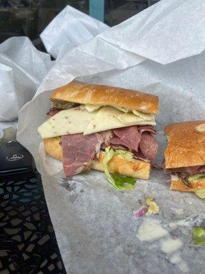 Cold pastrami with double pepper jack and the works...delicious. Owner was super friendly and we were in and out in less than 10 minutes.