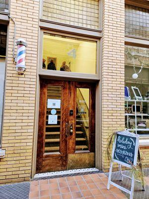 Door entrance within Nichols Arcade