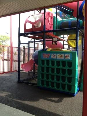 Location has a play area with slide.