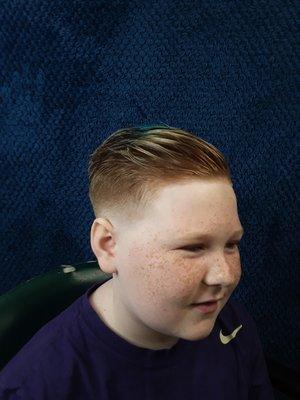 Mid-Drop Skin Fade - Slicked Style