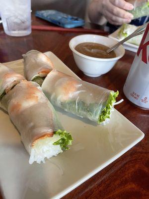 Salad rolls always a fave.