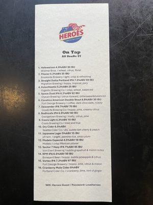 Tap List