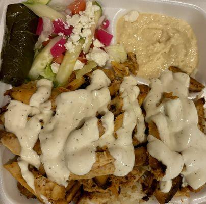 Chicken shawarma plate