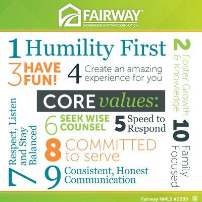 Fairway's Core Values