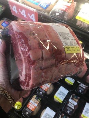 On sale 4.85/lb. and they'll slice it for you! NY Strip