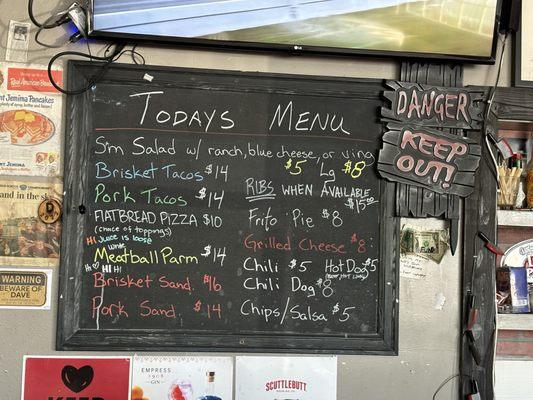 8/16/24 - had the secret grilled cheese with brisket and Cole slaw. So stinking good! The staff is nice and attentive, good vibes!