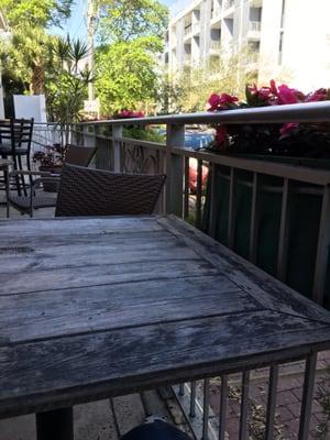 Outside seating...great for beautiful Miami days.