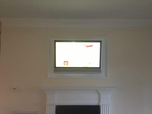 TV over the fireplace