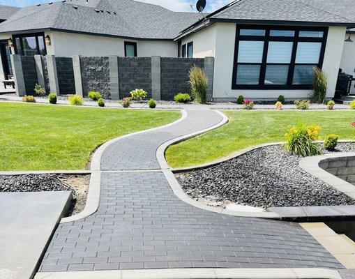 Landscape with pavers