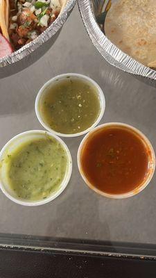 Sauces (avocado sauce is only given when requested)