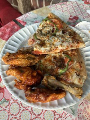 Pizza and wings