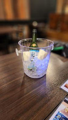 Sake on top of the menu