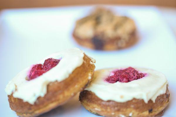 Protein donuts every Friday and Saturday (145 cal, 11.4g plant based protein, 7.1g carb, 2.5g sugar)